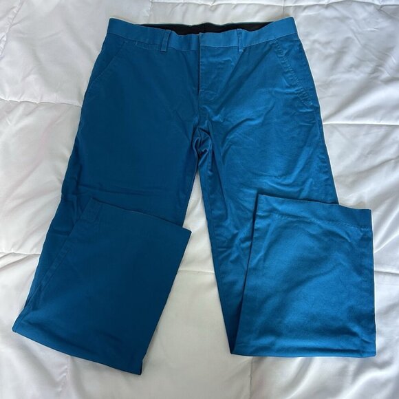 JF J.Ferrar Dress Pants Mens 32X29 Blue Stretch Comfort Slim Business Office - Picture 1 of 8